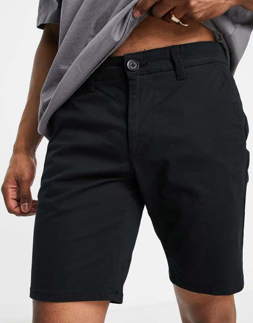 Pantalones chinos cortos de corte slim en negro de Only & Sons, 2 de 4