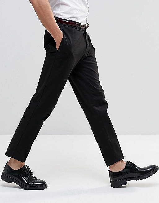 Mujer Ropa de Pantalones Pantalones s de ASOS de color Negro pantalones de vestir y chinos de Pantalones largos 