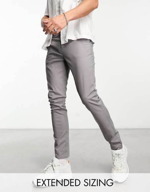 Pantalones chinos grises hot sale