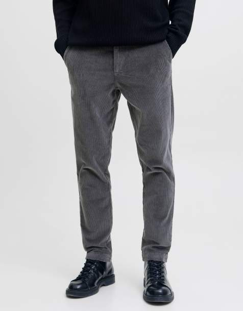 Pantalones chinos gris carbón de pana de Jack & Jones - view 1