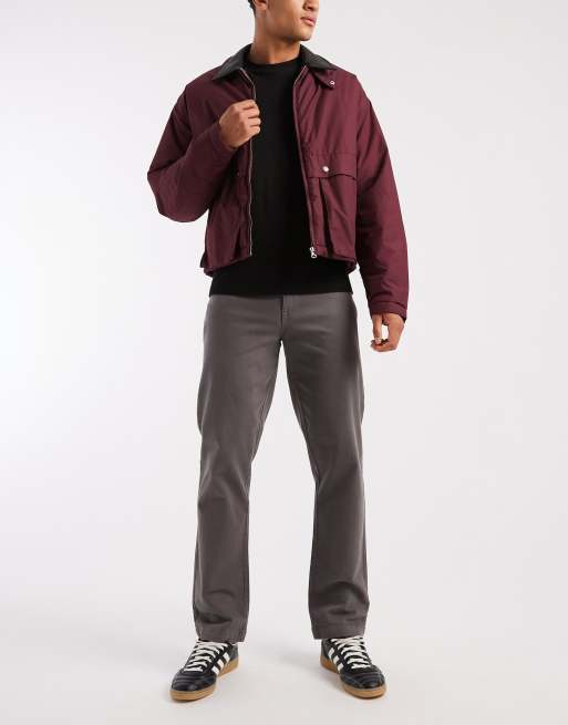 Pantalones chinos gris pizarra de pernera recta de Threadbare, 2 de 5