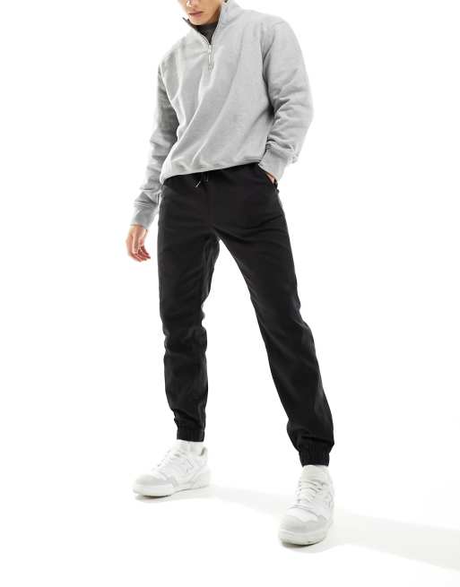 Pantalones chinos negros de corte slim con bajos ajustados de Only & Sons