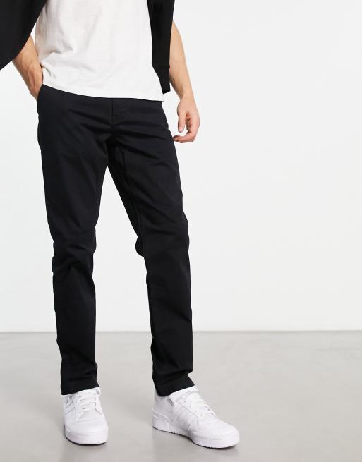 Pantalones chinos negros de corte slim de New Look