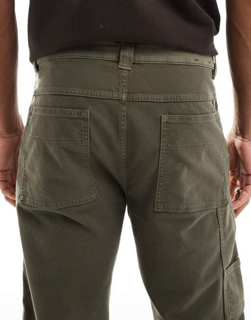 Pantalones chinos verdes de corte recto de Boss Orange, 5 de 5
