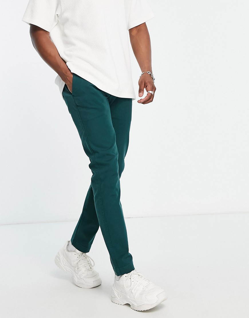 pantalones chinos verdes de corte slim xx de levi's