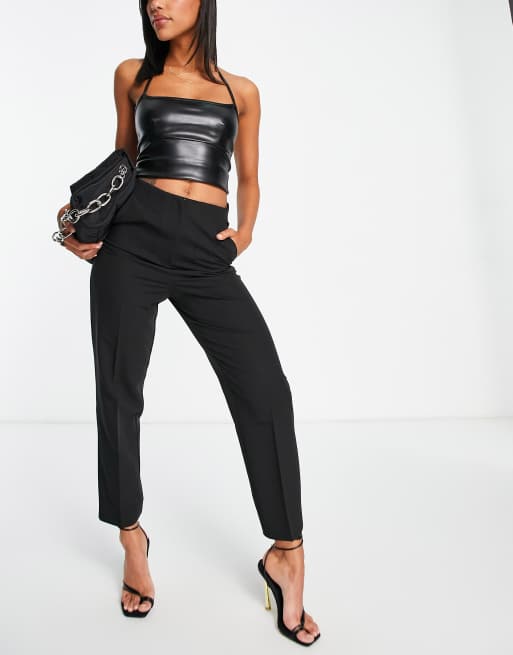 Pantalones cigarette negros de talle alto de Miss Selfridge, 3 de 4