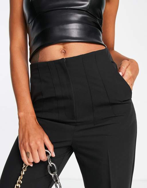 Pantalones cigarette negros de talle alto de Miss Selfridge, 4 de 4