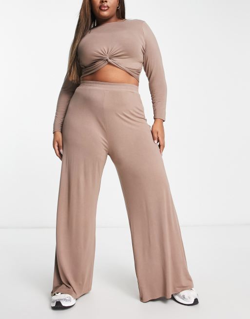 Pantalones colo topo de pernera ancha de South Beach Plus