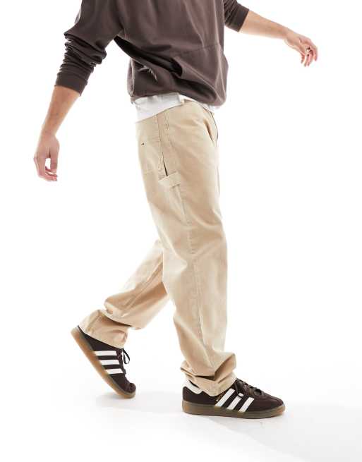 Pantalones color arena de corte skater y estilo carpintero de Tommy Jeans