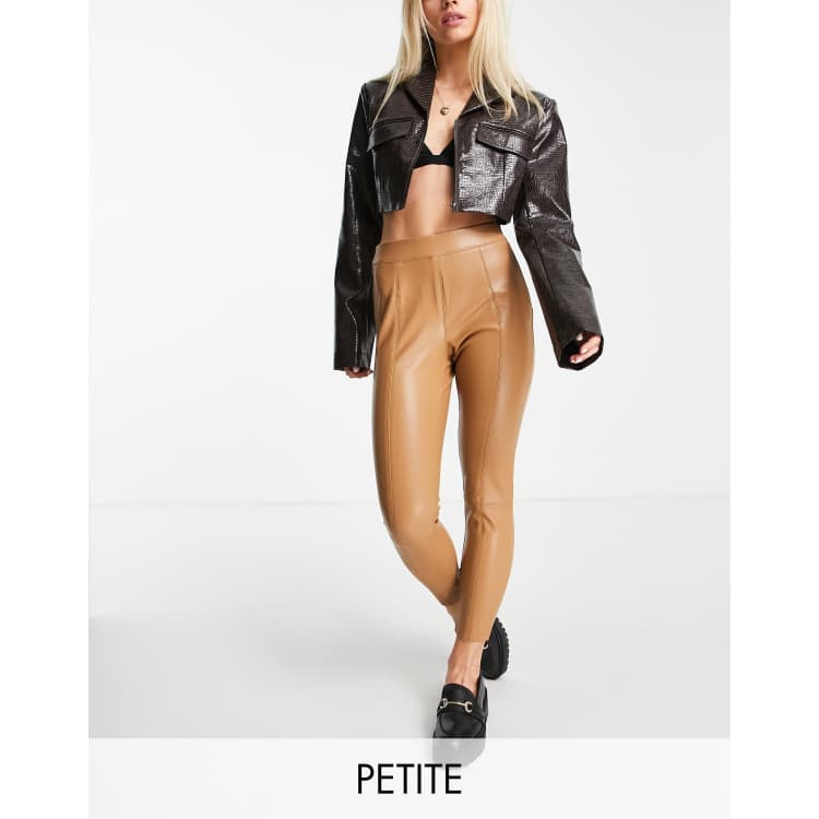 Pantalon cuero camel best sale