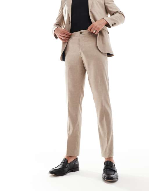 Pantalones color crema de corte estándar Neil de Selected Homme
