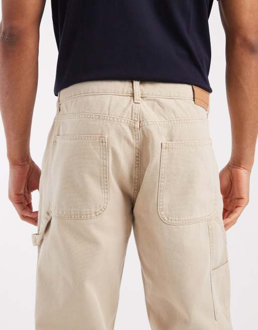 Pantalones color crema de estilo carpintero Jaimie de Tommy Jeans, 4 de 5