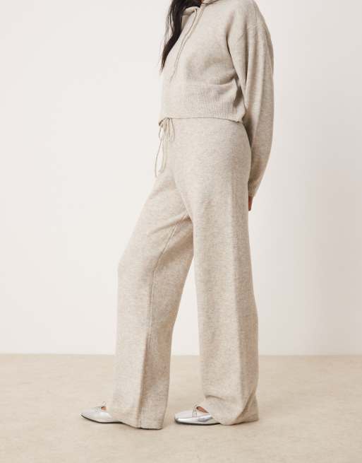 Pantalones color crema de punto de JDY Petite (parte de un conjunto), 2 de 5