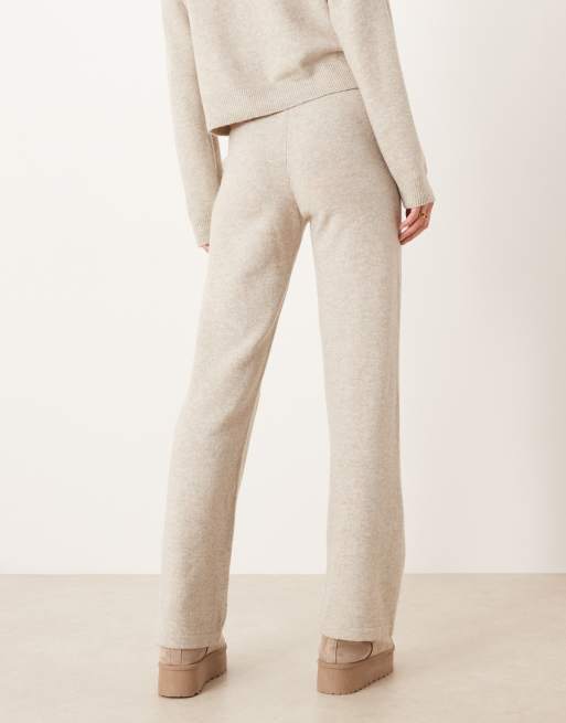 Pantalones color crema de punto de JDY Tall (parte de un conjunto), 4 de 5