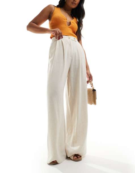 Pantalones color crema de sastre y pernera ancha Mel de Nobody's Child - view 1