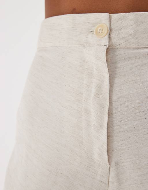 Pantalones color crema estructurados de ASOS DESIGN (parte de un conjunto), 4 de 5