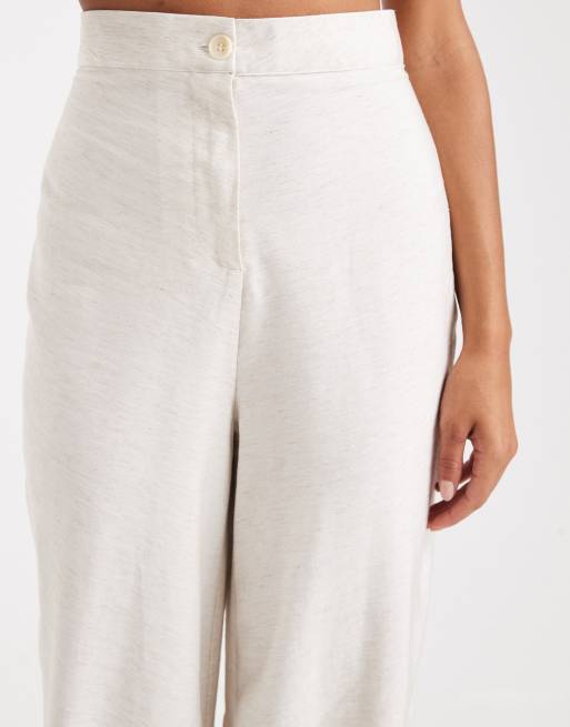 Pantalones color crema estructurados de ASOS DESIGN (parte de un conjunto), 5 de 5
