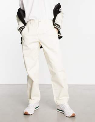 Pantalones color crema holgados de estilo mecánico Marshall de Obey
