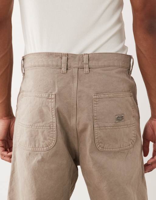 Pantalones color crema lavado de estilo carpintero Alex de Jack & Jones, 5 de 5
