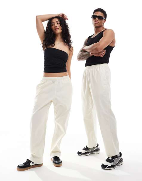 Pantalones color crema unisex sin cierres de algodón cepillado de Gramicci - view 1