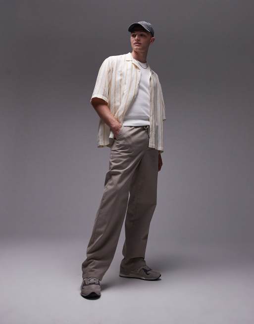 Pantalones color crudo de corte recto de Topman