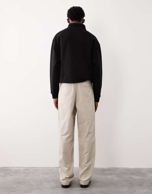 Pantalones color crudo de corte recto y estilo carpintero AC-B-253 de ASOS COLLECTIVE, 3 de 7