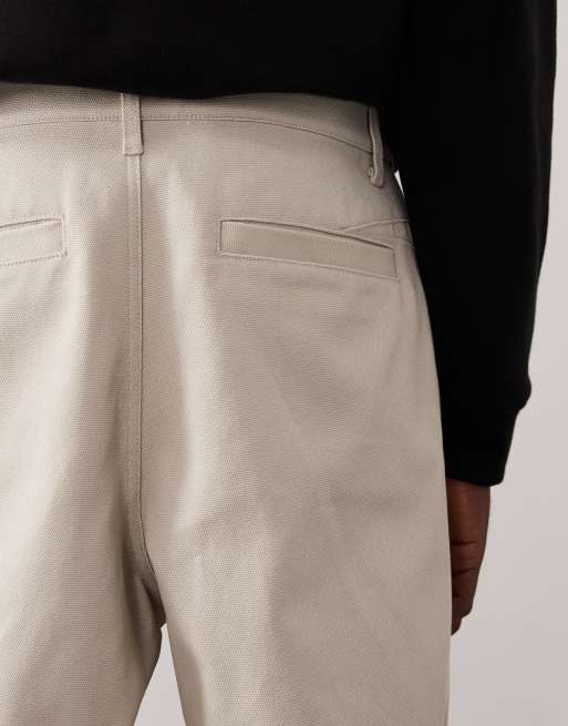Pantalones color crudo de corte recto y estilo carpintero AC-B-253 de ASOS COLLECTIVE, 5 de 7