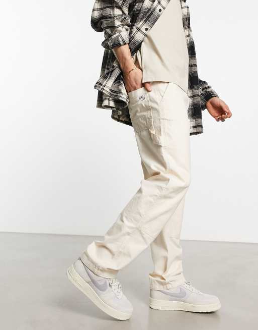 Pantalones color crudo de corte suelto estilo worker de Only & Sons  