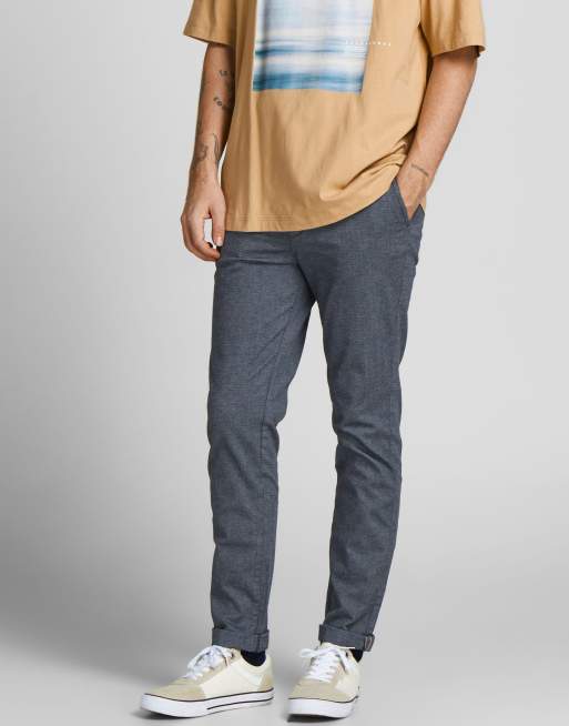 Pantalones color denim desgastado de corte tapered Marco de Jack & Jones