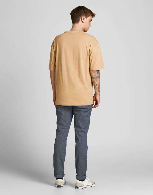 Pantalones color denim desgastado de corte tapered Marco de Jack & Jones, 4 de 4