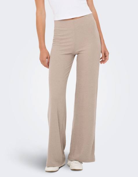 Pantalones color hilo de pernera ancha de Only Play - view 1