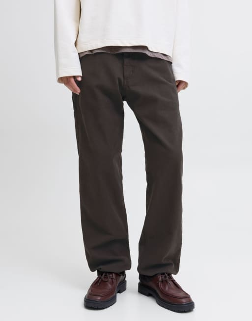 Pantalones color nogal de estilo worker de Jack & Jones