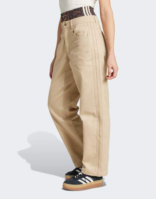 Pantalones color piedra caqui utilitarios Firebird de adidas Originals