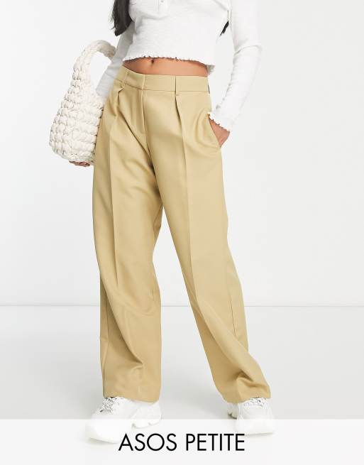 Pantalones color piedra de corte boyfriend holgado Everyday de ASOS DESIGN Petite