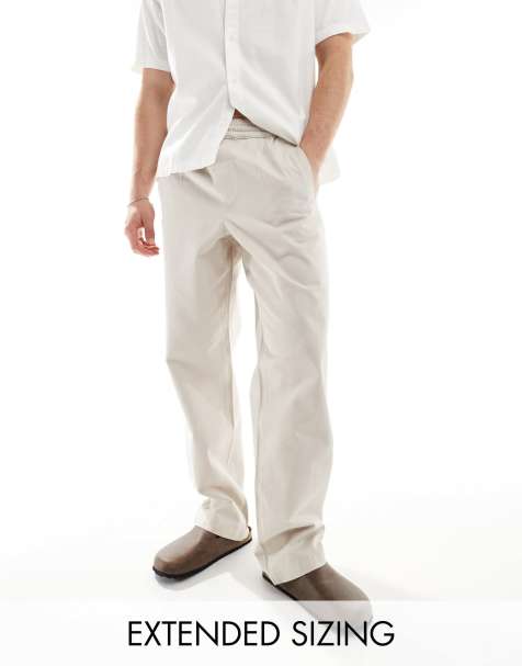 Pantalones color piedra holgados sin cierres de ASOS DESIGN - view 1