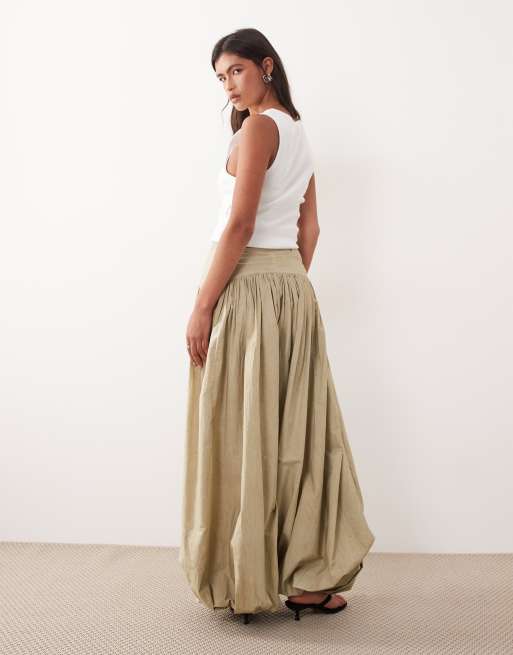 Pantalones color piedra utilitarios de pernera bombacha con pinzas de ARRANGE, 5 de 5
