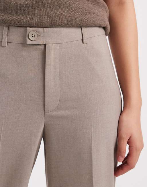 Pantalones color roca lunar de talle medio y pernera recta de Vero Moda, 4 de 5