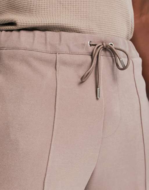 Pantalones color topo de pernera ancha y acabado cepillado de ASOS DESIGN, 2 de 4