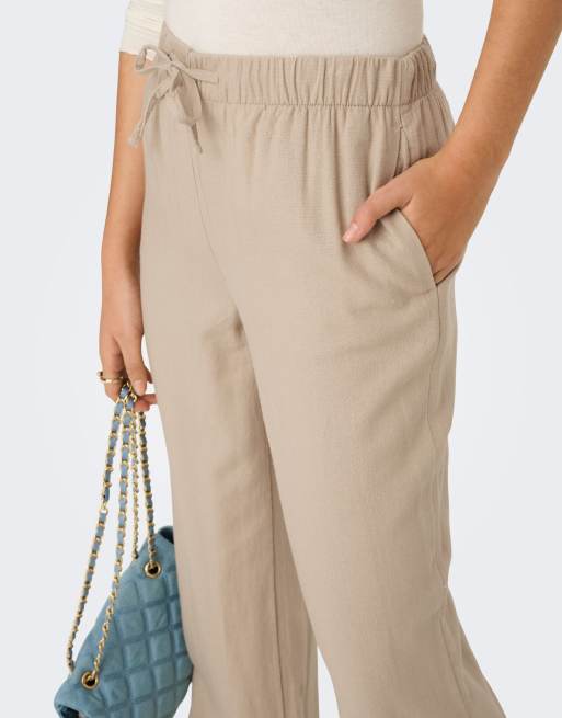 Pantalones color tostado Oxford de ONLY, 3 de 6