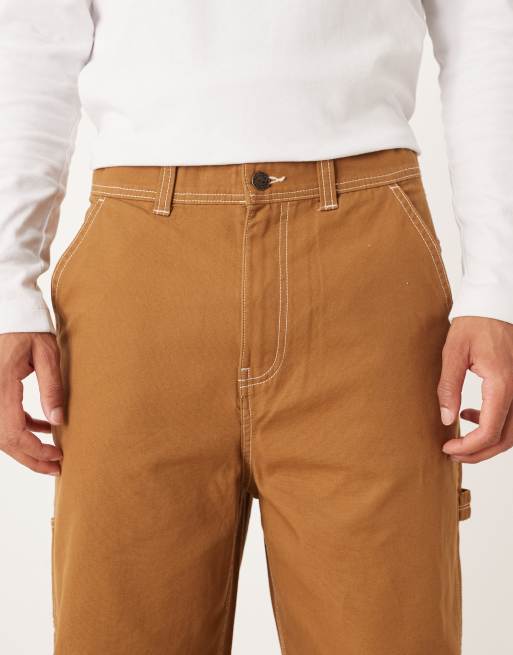 Pantalones color trigo oscuro de estilo carpintero de lona lavada Duck de Timberland, 4 de 5