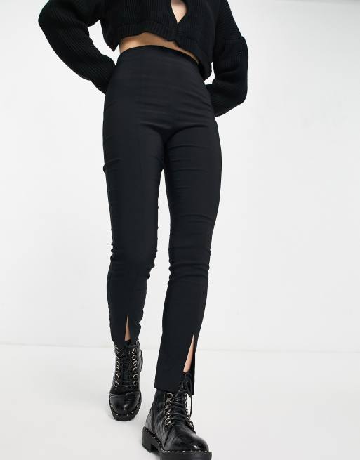 Pantalones con abertura en el bajo de bengalina de Miss Selfridge
