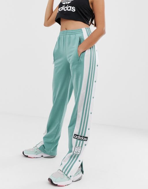 Pantalones en menta con botones de presión adicolor de adidas Originals, ASOS