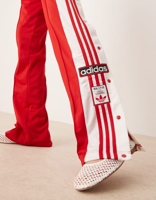 Pantalones de chándal con botones de presión en marrón Adibreak de adidas  Originals