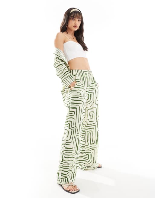 Pantalones con estampado abstracto Misha de Nobody's Child (parte de un conjunto)