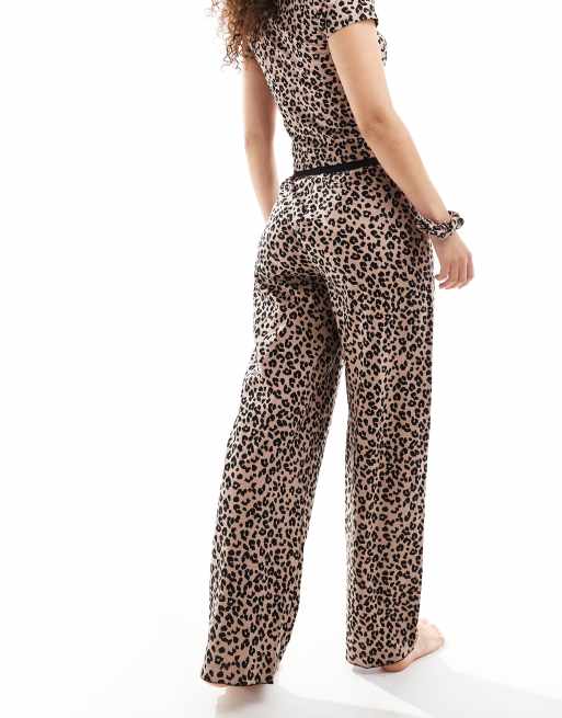 Pantalones con estampado de leopardo y cinturilla a la vista Mix & Match de ASOS DESIGN, 4 de 4