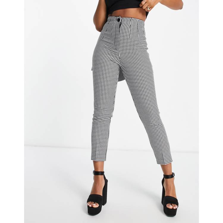 Pantalones con estampado de pata de gallo monocromatico de Miss Selfridge WillardmarineShops