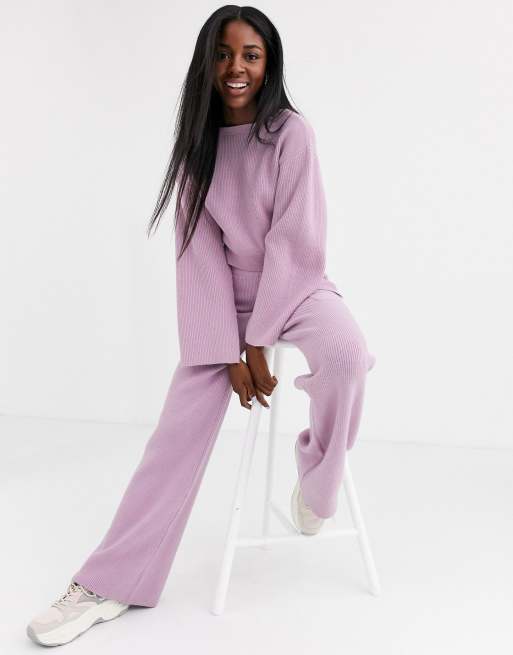 Conjunto de canalé en violeta de ASOS DESIGN , 3 de 3