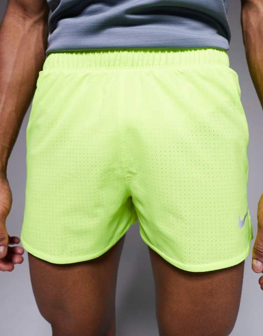 Pantalones cortos 3" amarillo neón con forro estilo calzoncillos Dri-FIT Fast de Nike Running, 5 de 5