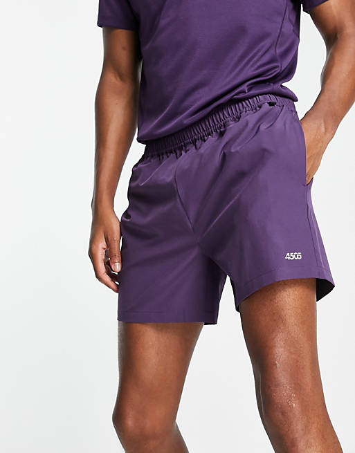 Hombre Pantalones cortos | Pantalones cortos añil deportivos de largo medio con logo de ASOS 4505 - XX20128