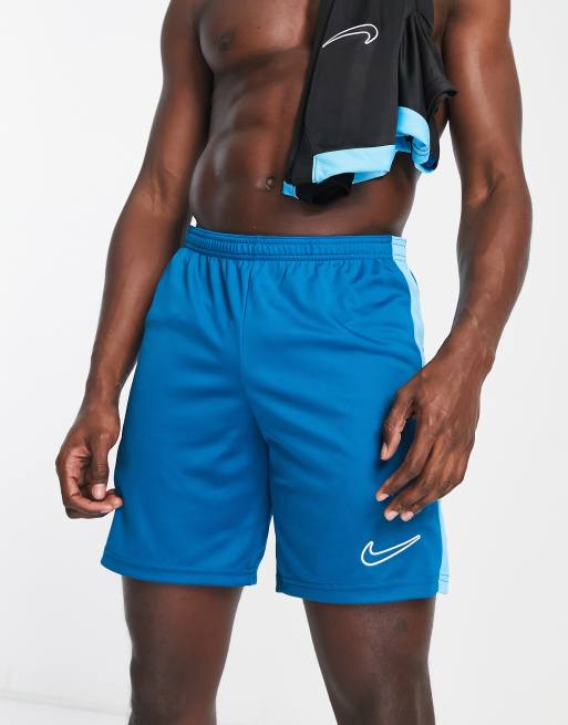 Pantalones cortos azul cerceta con diseño de paneles Academy Dri-FIT de Nike Football